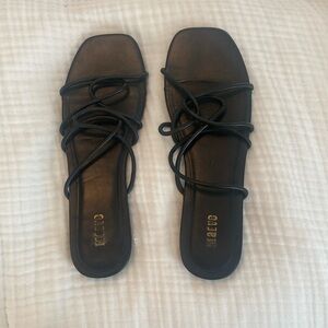 Maeve black strappy sandals